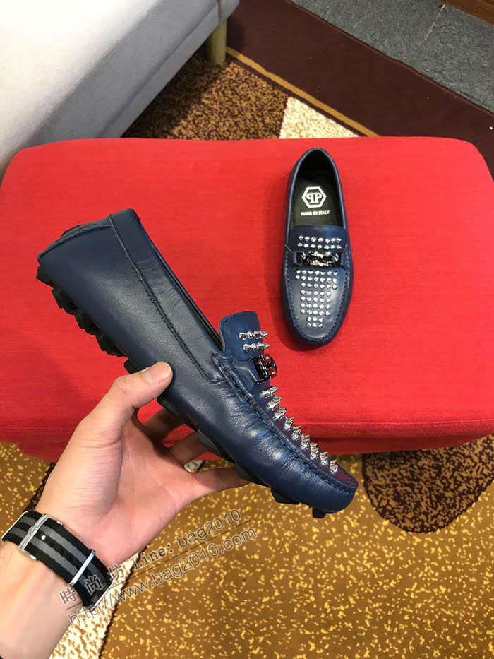 philipp plein男鞋 官網1:1 進口牛皮 菲利普PP休閒鞋  jpx1427